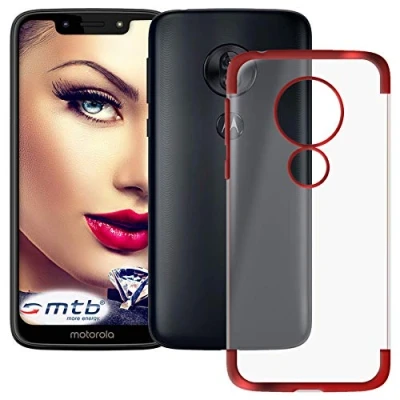 Abbildung von mtb more energy® Schutz Hülle Elegance für Motorola Moto G7 Play (5.7&#039;&#039;) rot flexibel TPU Frame Rahmen Case Cover Tasche