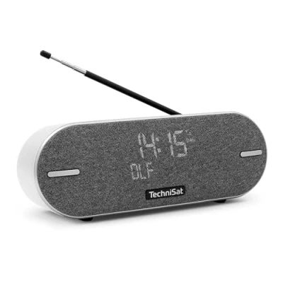 Abbildung von TechniSat DIGITRADIO BT 2 tragbarer Premium Bluetooth Lautsprecher mit DAB+ Digitalradio (UKW, Uhr, Wecktimer, Wasserabweisendes Gehäuse, Favoritenspeicher, AUX in, Akku, 20 Watt) lichtgrau