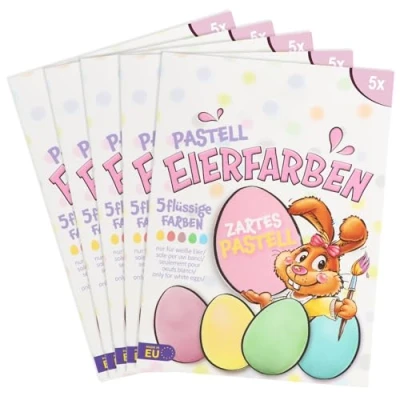 Abbildung von com four® 25x Eierfarben Pastell flüssige für weiße und braune Eier einfach kaltfärben Ostereier Farbe (025 Stück Pastell)