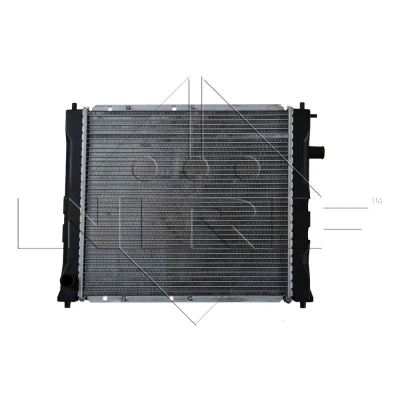 Abbildung von NRF EASY FIT 58107 Kühler, Motorkühlung Aluminium 430 396 24 mit Anbauteilen Kühlrippen gelötet ROVER: 25 Schrägheck, 45 Limousine, 200 Hatchback