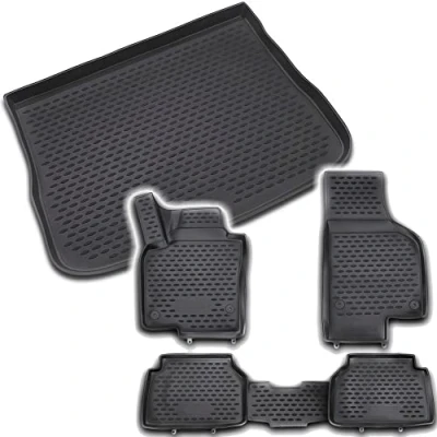 Abbildung von AD Tuning *TM30015+FM21005 Gummi Fußmatten + Kofferraumwanne im Set