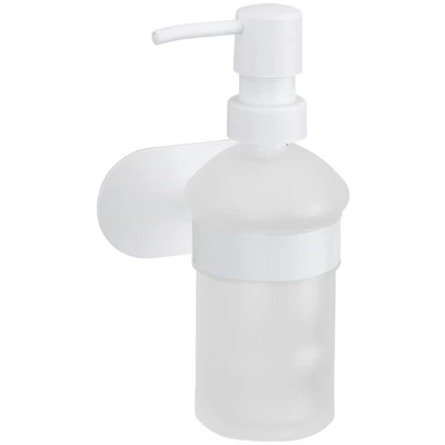 Abbildung von WENKO Seifenspender &quot;Turbo Loc Modell Orea&quot;, Befestigen ohne Bohren, Edelstahl Halterung, 200 ml
