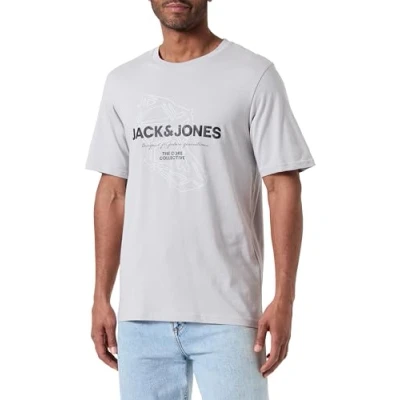 Abbildung von JACK&amp;JONES Herren JCOTEXT Cotton Tee SS Crew Neck FST T Shirt, High Rise, S