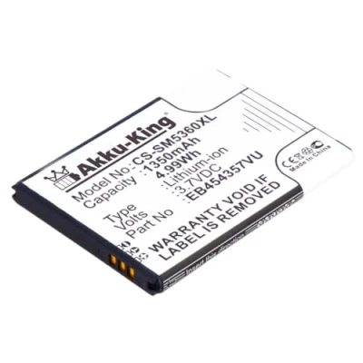 Abbildung von Akku King kompatibel mit Samsung EB454357VU EB454357BU Li Ion 1350mAh für Galaxy Y GT S5360, Pro B5510, Wave S5380, Pocket S5300