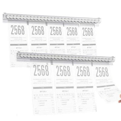 Abbildung von Bonhalter, Bonleiste Gastronomie, Notizleiste Klemmleiste, 2 Stück Zettelhalter Gastronomie Selbstklebend 30cm, Tab Grabber Bon Klemmleiste für Bar Büro Bestellung Ticket