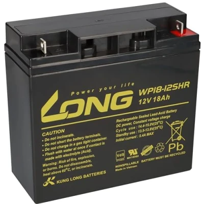 Abbildung von Akku 12V 18Ah AGM Blei Batterie Rasenmäher Rasentraktor Aufsitzmäher Boot Scooter 17Ah 19Ah 20Ah 22Ah 23Ah