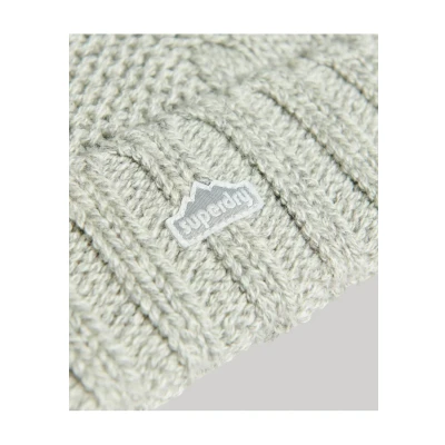 Abbildung von Superdry Bobble Mütze, Damen, Größe: One Size, Light grey tweed