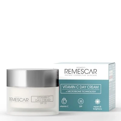 Abbildung von Remescar Tagescreme mit Vitamin C SPF 20, 50 ml, nährt und befeuchtet Ihre Haut, Anti Falten Gesichtscreme für Damen Herren