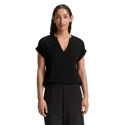 Abbildung von TOM Tailor EASY Shape Tshirt print, Damen, Größe: 40, Deep black