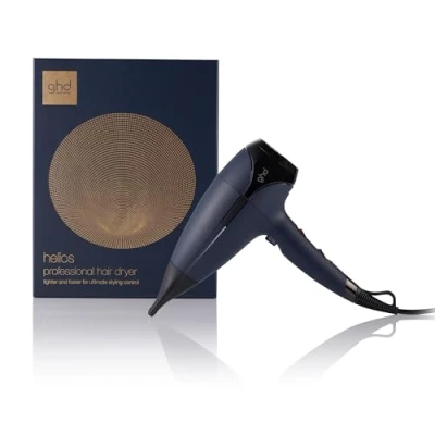 Abbildung von ghd Helios Haartrockner, professioneller Föhn für schnelles Styling und Fön Ergebnisse wie vom Friseur mit leistungsstarkem Motor Ionen Technologie glänzende, glatte, Dunkelblau, Standard