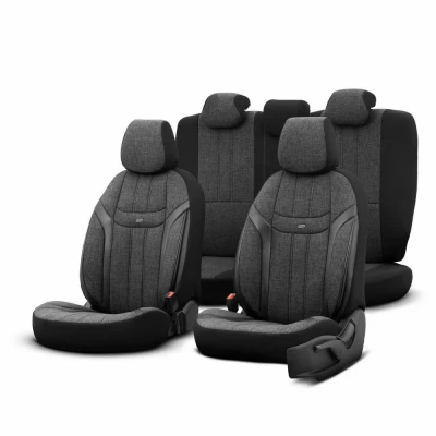 Abbildung von Otom SWAN 501 OT86751 Sitzschonbezug schwarz Textil vorne, hinten