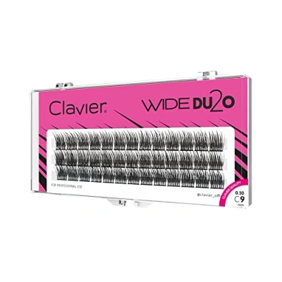 Abbildung von Clavier Künstliche Wimpern in Büscheln WIDE Du2o einem Büschel Verschiedene Längen von 8 bis 14 mm Ultravolumen, für einen perfekten Look (9mm)