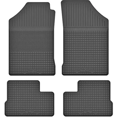 Abbildung von Fußmatten Vorne, Hinten 4er Set für Nissan Micra K12 2003 2010 Gummi Gumimatten