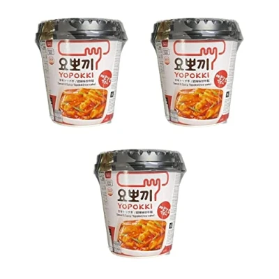 Abbildung von Topokki Pamai Pai® Dreierpack: 3 x 140g YOPOKKI Reiskuchen SWEET &amp; SPICY Rice Cake Sauce