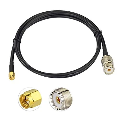 Abbildung von Eightwood SMA Kabel Male auf UHF Walkie Talkie Handheld Radio RG58 3.28ft 100cm für Ham Baofeng Wouxun Kenwood Icom Yaesu CB Funk MEHRWEG