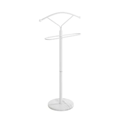 Abbildung von HAKU Möbel Herrendiener weiß, Marmor, Metall Maße: B 50 cm x H 105 T 32 cm, Style: Modern