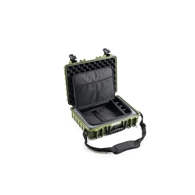 Abbildung von B&amp;W International Transportkoffer Outdoor Typ 5040 Bronze Grün mit Laptoptasche wasserdicht nach IP67 Zertifizierung, staubdicht, bruchsicher und unverwüstlich