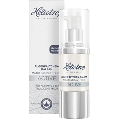 Abbildung von Heliotrop Feuchtigkeitsspendende Anti Falten Augencreme für normale bis trockene Haut, Gesichtspflege mit Hyaluronsäure und Algenextrakt, Active Augenfältchenbalsam, 1 x 20 ml