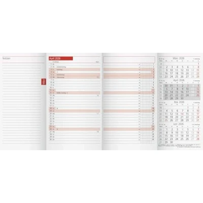 Abbildung von 5 x Rido Ersatzkalendarium TM12 8,7x15,3cm 1 Monat/2 Seiten 2026
