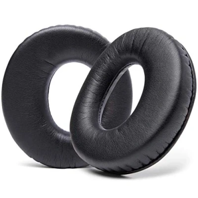 Abbildung von WC Ersatz Ohrpolster für Sony MDR RF985R RF970 RF970RK RF960RK RF960R RF925RK &amp; DS6500 Kopfhörer Weiches Leder, luxuriöser Memory Schaum, zusätzliche Dicke Schwarz