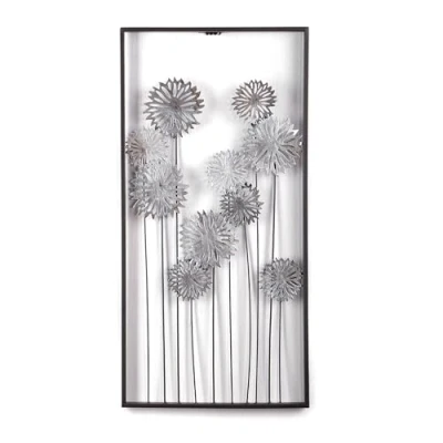 Abbildung von DESIGN DELIGHTS Wanddekoobjekt WAND DEKO &quot;PURE FLOWERS&quot;, Metall, 62 cm, Wanddekoration Blumen