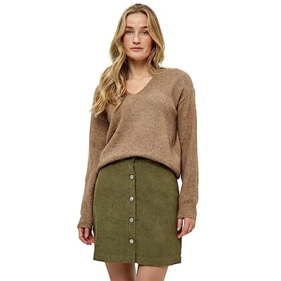 Abbildung von Desires Degea Vneck Pullover Strickpullover, Damen, Größe: XL, Pine bark