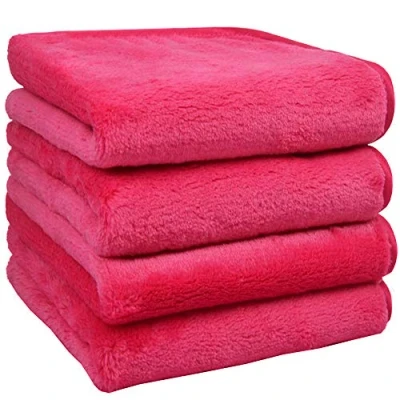 Abbildung von Make up Entferner Tuch, Abschminktücher Mikrofaser zum Abschminken, hypoallergen, waschbar &amp; wiederverwendbar 25cm x 25 cm 4 Stück Grau
