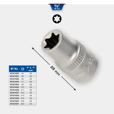 Abbildung von KS TOOLS BT021840 Steckschlüsseleinsatz E18 Außen Torx