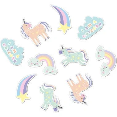 Abbildung von Einhorn und Regenbögen Tischkonfetti 45 Stück