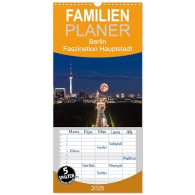 Abbildung von Familienplaner 2025 Berlin Faszination Hauptstadt mit 5 Spalten (Wandkalender, 21 cm x 45 cm), CALVENDO