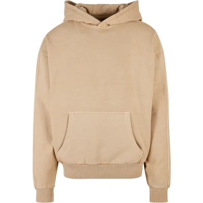 Abbildung von Urban Classics Garment DYE Kapuzenpullover, Herren, Größe: Large, Unionbeige