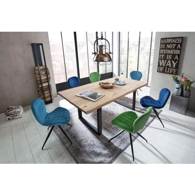 Abbildung von SIT Möbel TABLES &amp; CO Tisch 140x80 cm, Wildeiche, schwarzes Gestell mit Baumkante wie gewachsen