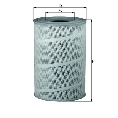Abbildung von MAHLE ORIGINAL LX 714 Luftfilter 447,0 303,0 Filtereinsatz SCANIA: P,G,R,T series