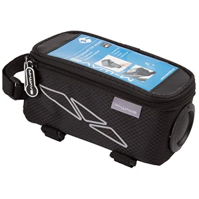 Abbildung von M Wave Uni Rotterdam Top Sound Oberrohrtasche, Schwarz/Grau, 18.5 x 9 9.5 cm