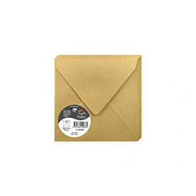 Abbildung von Clairefontaine 50088C Packung mit 20 Umschläge Pollen, 140 x 140mm, 135g, Gold