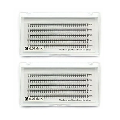 Abbildung von 2 boxen 5D Volume Wimpern Wimpernverlängerung C Wellung Fächer 8 9 10 11 12mm Cluster Vorgefertigte Fans für Salon Verwendung Lieferant von EMEDA (5D)