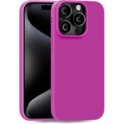 Abbildung von MyGadget Hülle kompatibel mit iPhone 15 Pro robuste Silikon Schutzhülle TPU Case Slim Silikonhülle Back Cover Ultra Kratzfest Handyhülle matt Pink