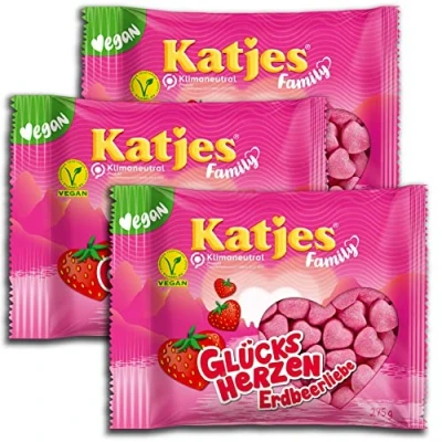 Abbildung von ily Glücksherzen Erdbeerliebe XXL Packungen 3x 275g ( 825g )