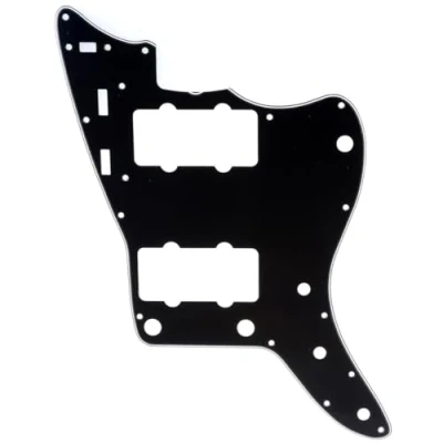 Abbildung von Musiclily Pro 13 Löcher 65 60s Vintage Style Pickguard Gitarren Schlagbrett für Fender American Jazzmaster,3 lagig Schwarz