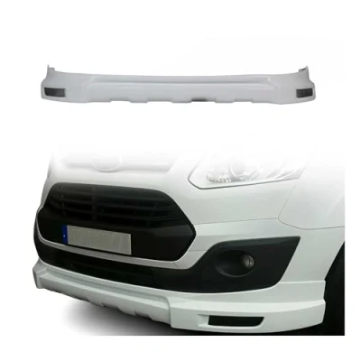 Abbildung von OMAC Frontspoiler Lippe Stoßstange Splitter kompatibel mit Ford Transit Tourneo Custom Weiß 1tlg