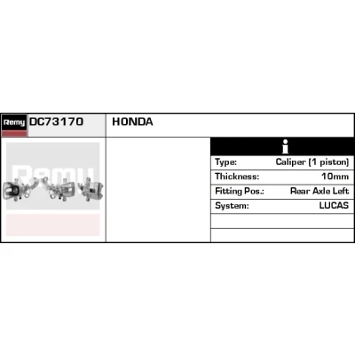 Abbildung von DELCO Remy DC73170 Bremssattel Stahlguss Remanufactured HONDA: Accord 7 Tourer, Limousine, 6 RENAULT: MASTER 2 Kasten