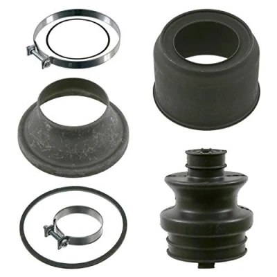 Abbildung von FEBI BILSTEIN 10030 Achsmanschette Hinterachse, radseitig Gummi mit Anbaumaterial Schellen MERCEDES BENZ: W123 T modell, Limousine, SL Cabrio