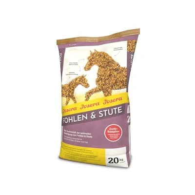 Abbildung von JOSERA Fohlen &amp; Stute (1 x 20 kg) Premium Pferdefutter Zuchtmüsli gehaltvolle Stutenmilch optimale Fohlenentwicklung Fohlenfutter 1er Pack
