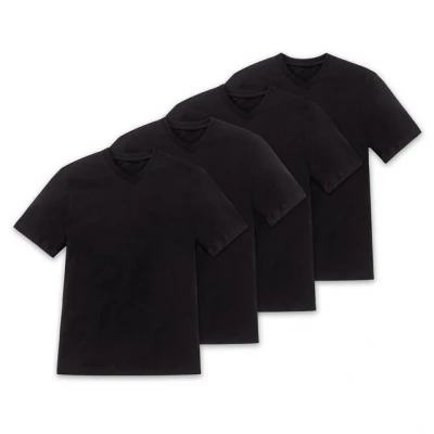 Abbildung von Schiesser 4 PACK Unterhemd/shirt, Herren, Größe: XL, Schwarz