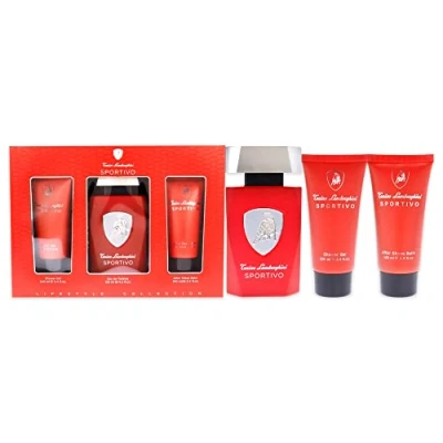 Abbildung von Tonino Lamborghini Sportivo Eau De Toilette Spray + Shower Gel After Shave Balm For Men Gift Set 125ml
