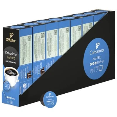 Abbildung von Tchibo Cafissimo Vorratsbox Kaffee Filterkaffee mild Kaffeekapseln, 80 Stück 8x10 Kapseln (Kaffee, mit sanften Röstaromen), nachhaltig &amp; fair gehandelt