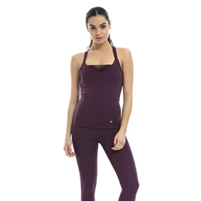 Abbildung von Shambhala Barcelona Collina Tank/Tanktop ohne Ärmel, aus recyceltem Polyester, Damen, Aubergine, Small