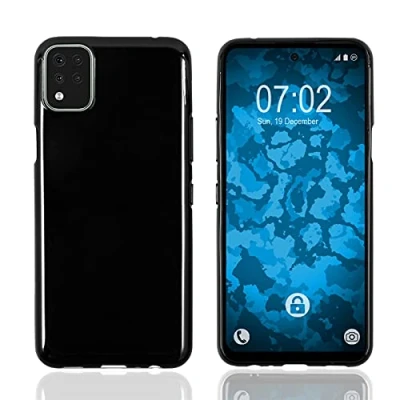 Abbildung von PhoneNatic Case kompatibel mit LG K42 schwarz Silikon Hülle transparent