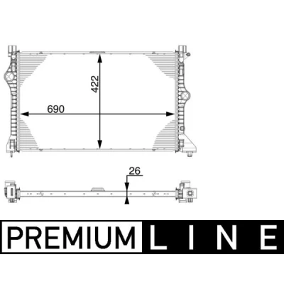 Abbildung von MAHLE ORIGINAL CI 222 000P Ladeluftkühler