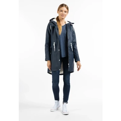 Abbildung von Regenmantel mit Kunstfellfutter DREIMASTER XL / Marine 100% Polyester